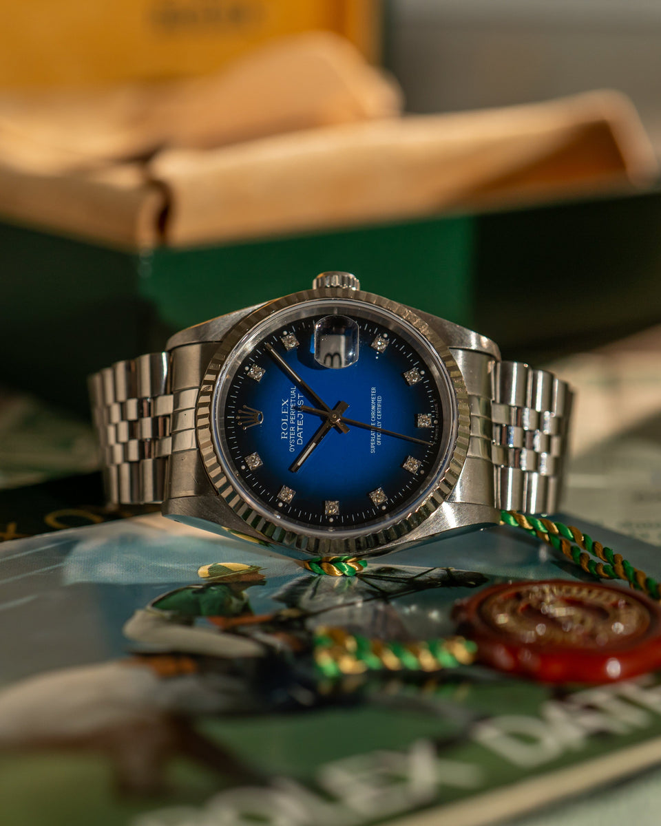美品 ROLEX 空箱 冊子 付属品セット 16234 rolex-datejust-16234-blue-