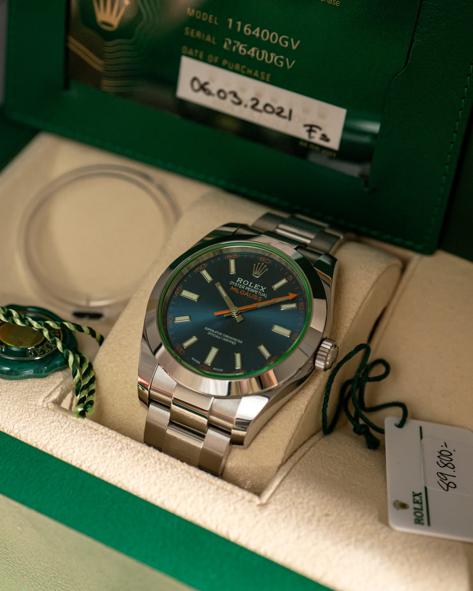 メメ Milgauss 116400GV - Z-Blue - Full Set - 2021 – Stories of time