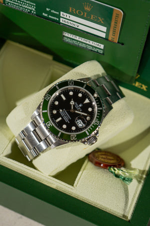 Rolex Submariner 16610LV Kermit - Box & papers 2008