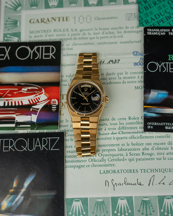 Oysterquartz Day-Date 19018 - With papers 1983