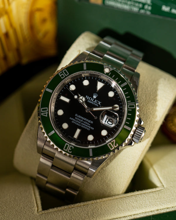 Rolex Submariner 16610LV Kermit - Full Set 2008 - Unpolished