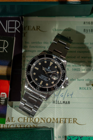 Rolex Submariner 16800 Matte - Full set 1984