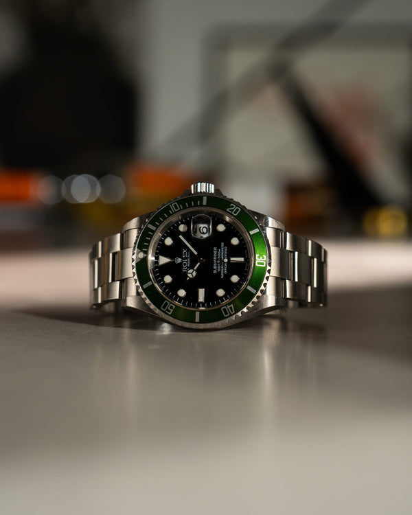 Rolex Submariner 16610LV Kermit - Unpolished - Flat Four