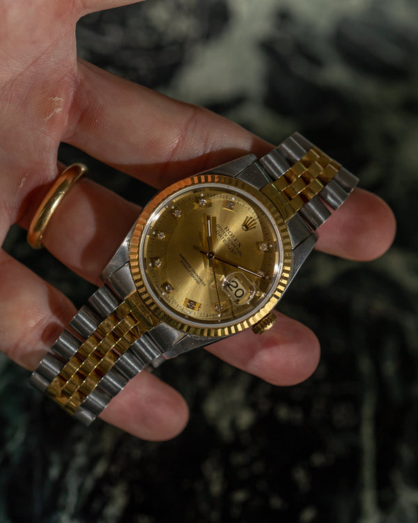 Rolex Datejust 16233 - Champagne diamond dial