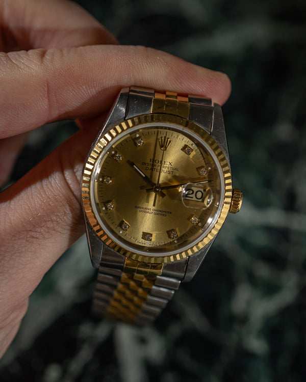 Rolex Datejust 16233 - Champagne diamond dial