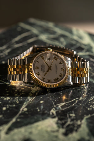 Rolex Datejust 16233 - White roman dial