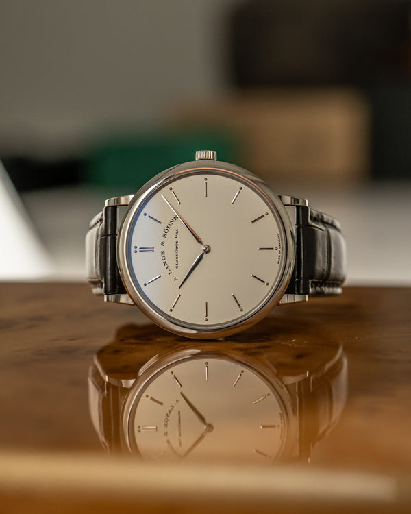 A. Lange & Söhne Watch Saxonia Thin 211.026 - White Gold Silver Dial - Watch Only