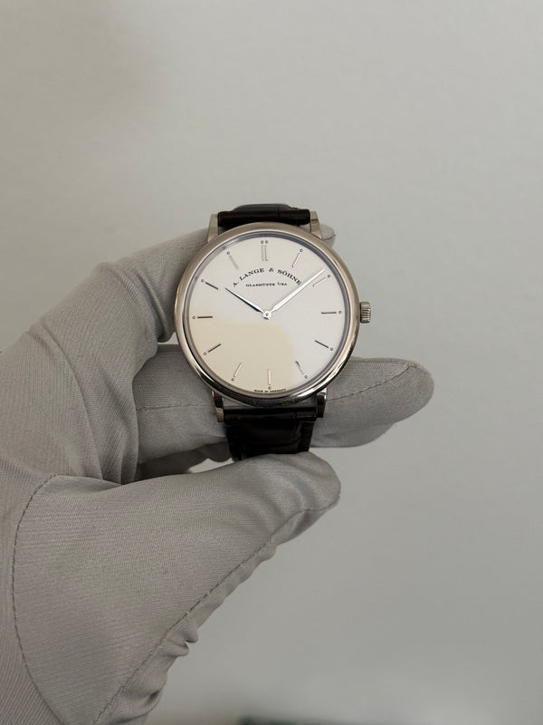 A. Lange & Söhne Watch Saxonia Thin 211.026 - White Gold Silver Dial - Watch Only