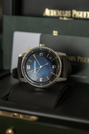 Audemars Piguet Watch Code 11.59 15210BC - White Gold - Smoked Blue Dial - Full Set - 2023