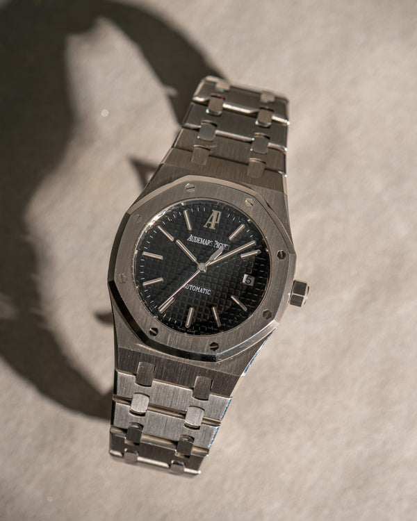 Audemars Piguet Royal Oak 15300ST - Black Dial - Box & Extract (2005)