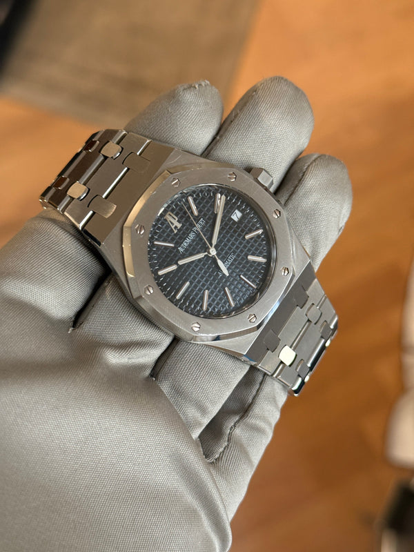 Audemars Piguet Watch Royal Oak 15300ST - Black Tapisserie Dial - AP Service 2023 - Full Set - 2007