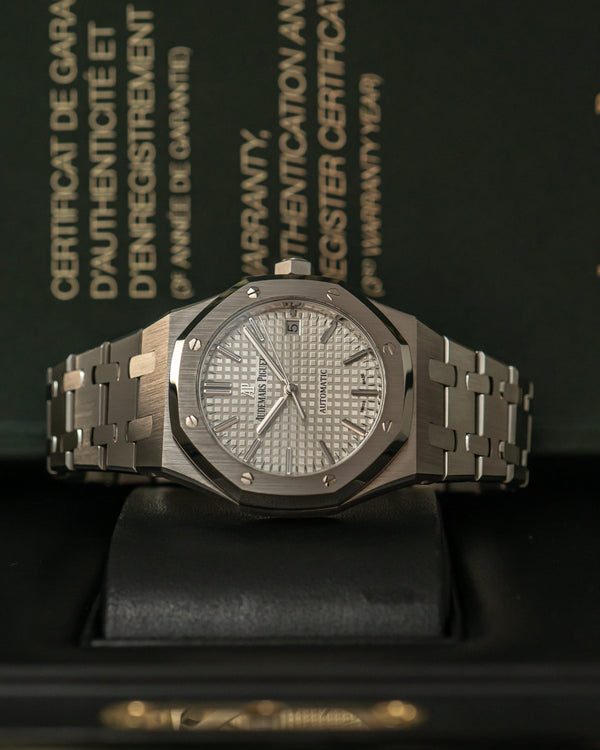Audemars Piguet Watch Royal Oak 15450ST - White Dial - Full Set - 2017