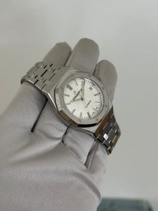 Audemars Piguet Watch Royal Oak 15450ST - White Dial - Full Set - 2017