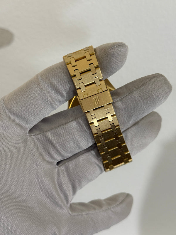 Audemars Piguet Watch Royal Oak 56023BA - 36mm Yellow Gold - Grey Petite Tapisserie - Watch Only