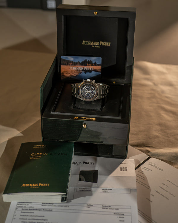 Audemars Piguet Royal Oak Chronograph 25860ST – Tropical Blue Dial – Extract & AP Service (2023)