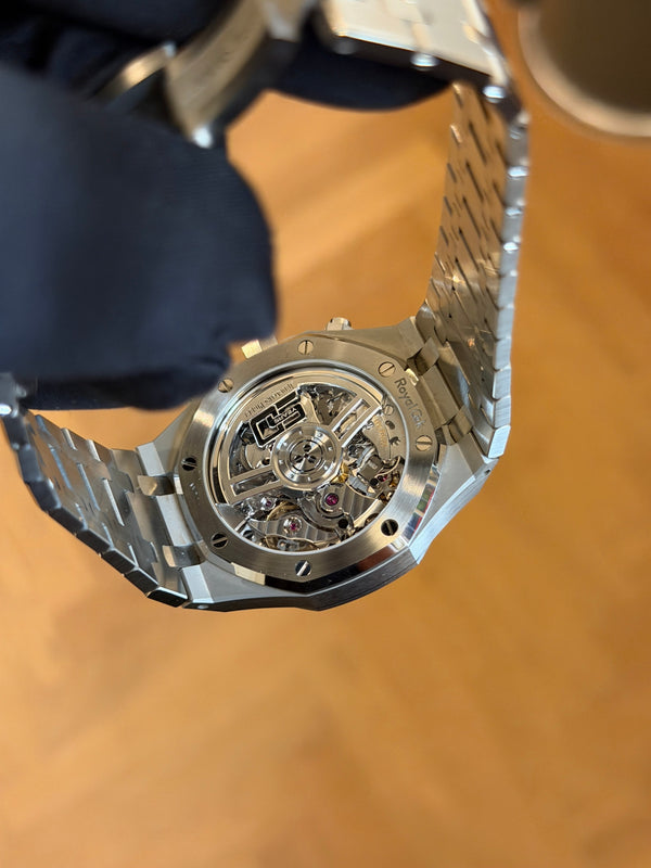 Audemars Piguet Watch Royal Oak Chronograph 26240ST - Silver Dial 50th Anniversary - Full Set - 2022