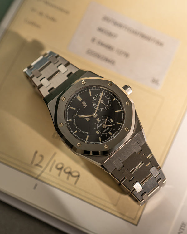 Audemars Piguet Royal Oak Dual Time 25730ST - Black Dial - Full Set (1999)