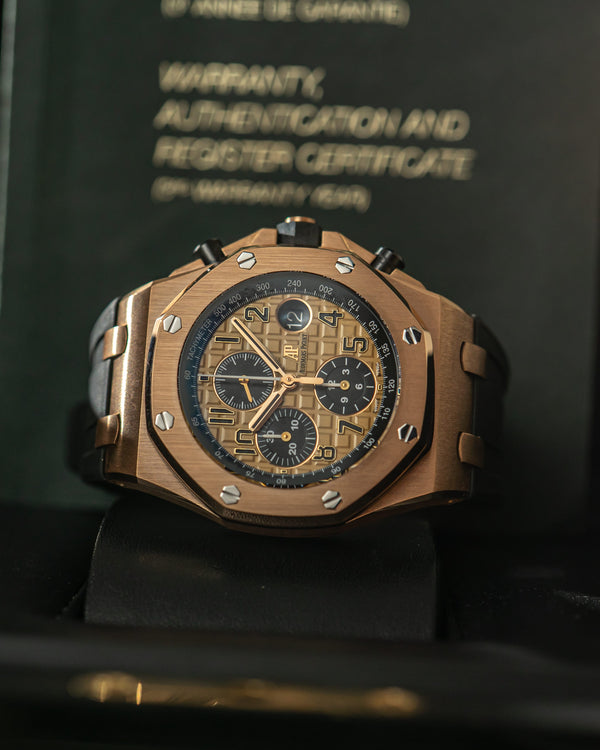 Audemars Piguet Watch Royal Oak Offshore 26470OR - "Half Brick" - Pink Gold - Box & Papers - 2017
