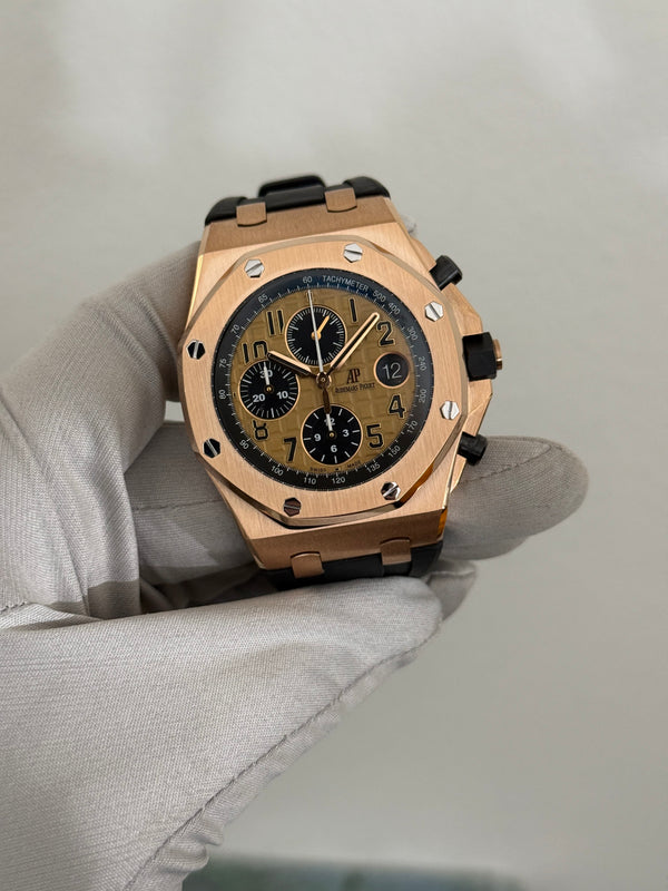 Audemars Piguet Watch Royal Oak Offshore 26470OR - "Half Brick" - Pink Gold - Box & Papers - 2017