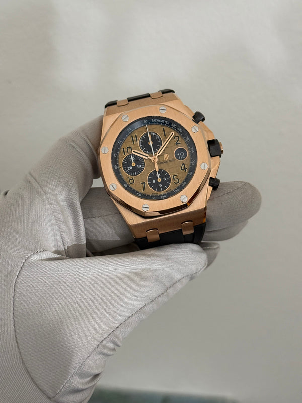 Audemars Piguet Watch Royal Oak Offshore 26470OR - "Half Brick" - Pink Gold - Box & Papers - 2017