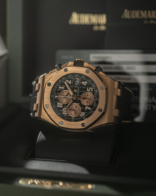 Audemars Piguet Watch Royal Oak Offshore Chronograph 26470OR - Black Dial - Full Set - 2021