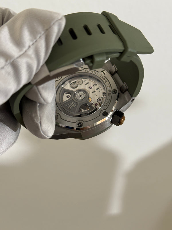 Audemars Piguet Watch Royal Oak Offshore Diver 15720ST - Khaki Green - Full Set - 2023