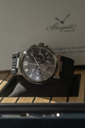 Breguet Watch Marine Chronographe 5527TI/G2/5WV - Titanium - Slate Grey Dial - Full Set - 2022
