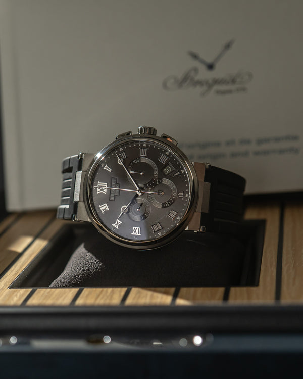 Breguet Watch Marine Chronographe 5527TI/G2/5WV - Titanium - Slate Grey Dial - Full Set - 2022