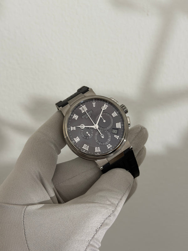 Breguet Watch Marine Chronographe 5527TI/G2/5WV - Titanium - Slate Grey Dial - Full Set - 2022