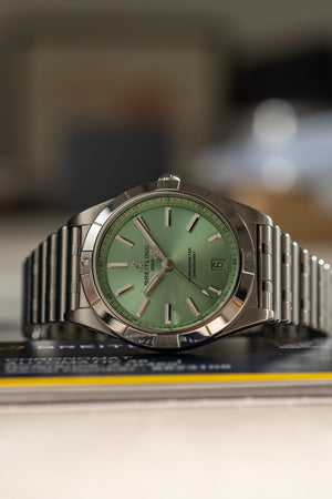 Breitling Chronomat 36 A10380 - Mint Green Dial - Full Set (2022)