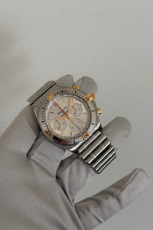 Breitling Watch Chronomat B01 42 - Steel & 18k Red Gold Silver Dial - Full Set (2022)