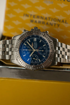 Breitling Watch Chronomat Blackbird A13353 - Blue Dial Edizione Speciale - Box & Papers - 2003