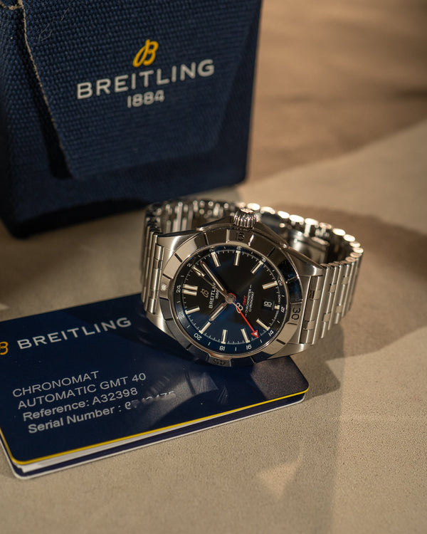 Breitling Chronomat GMT 40 A32398 – Black Dial – Full Set (2024)