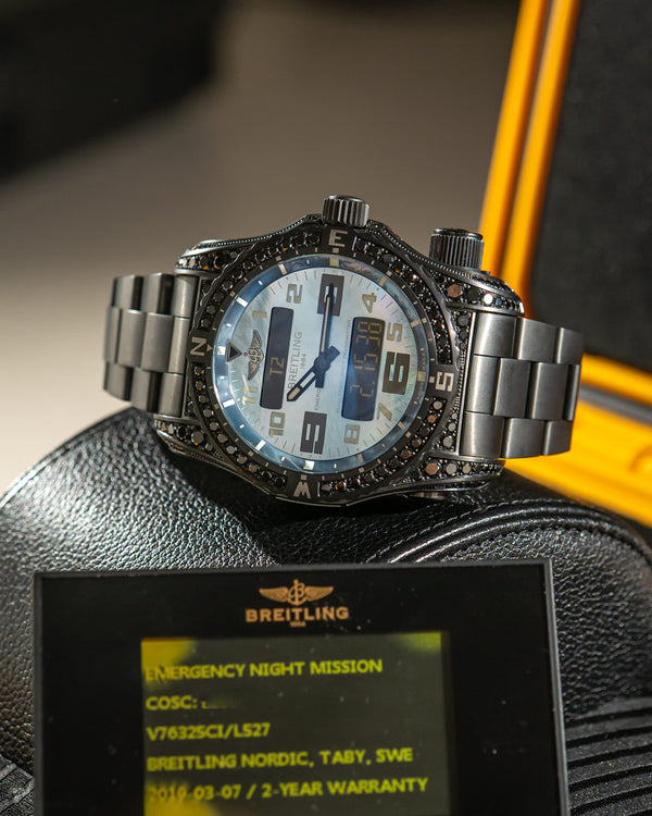 Breitling Watch Emergency II Night Mission V76325CI/L527 - Black Diamonds & Mother of Pearl - 1 of 25 - Full Set (2019)