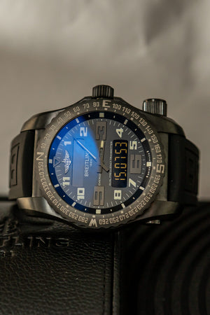 Breitling Watch Emergency V76325 - Black DLC Titanium - Full Set - 2025