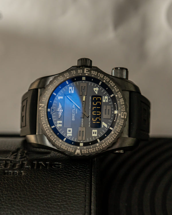 Breitling Watch Emergency V76325 - Black DLC Titanium - Full Set - 2025