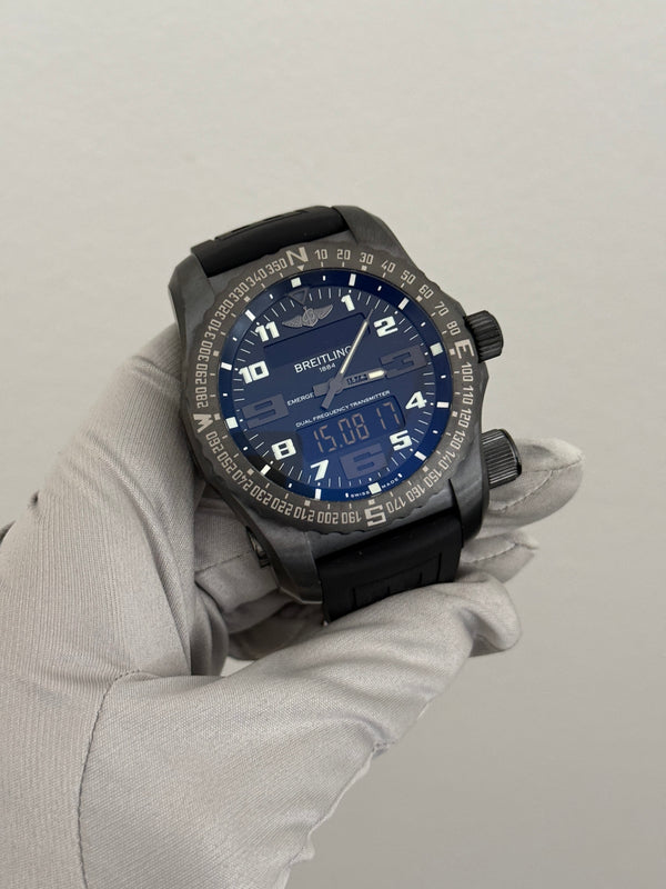 Breitling Watch Emergency V76325 - Black DLC Titanium - Full Set - 2025