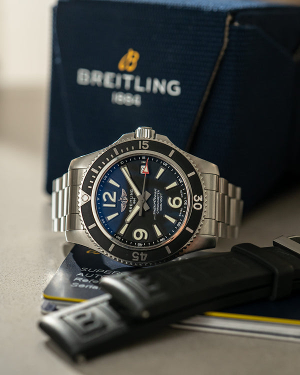 Breitling Watch Superocean 42 A17366 - Black Dial - Full Set - 2022