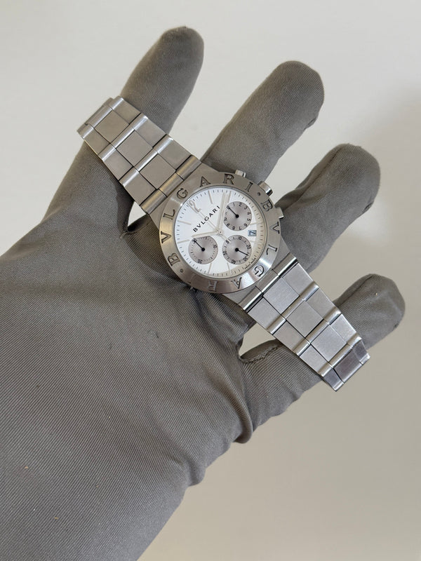 Bulgari Watch Diagono Chronograph CH35S - Steel Silver Dial - Quartz - Watch Only (ca. 2000's)