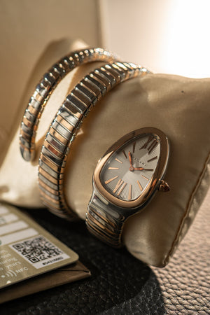 Bulgari Serpenti Tubogas 102236 - Two Tone Steel & Rose Gold - Card & Travel Case (2021)