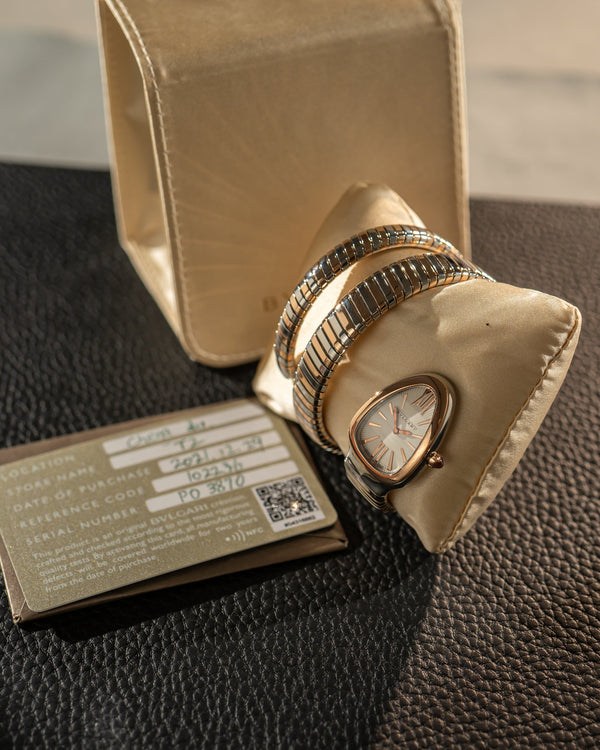 Bulgari Serpenti Tubogas 102236 - Two Tone Steel & Rose Gold - Card & Travel Case (2021)