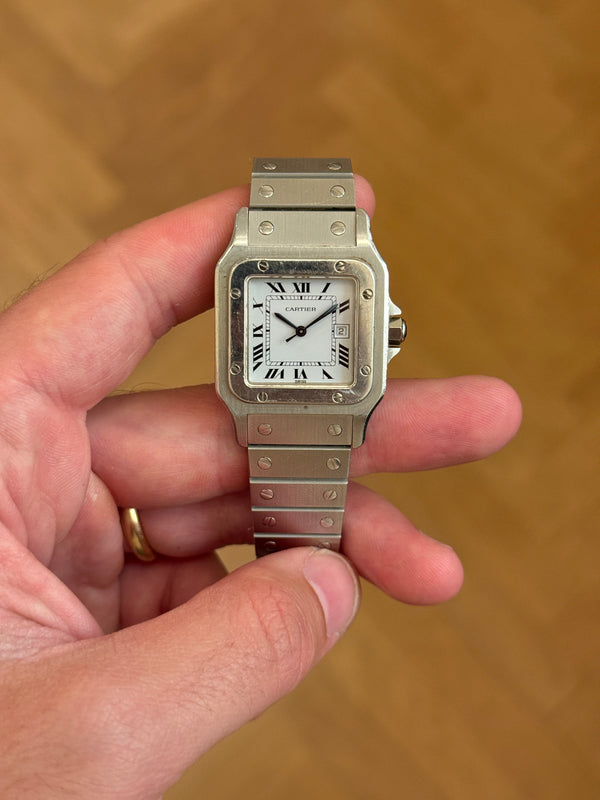 Cartier Watch Cartier Santos Carrée 2960 Steel White Dial - Box & Papers - 1984