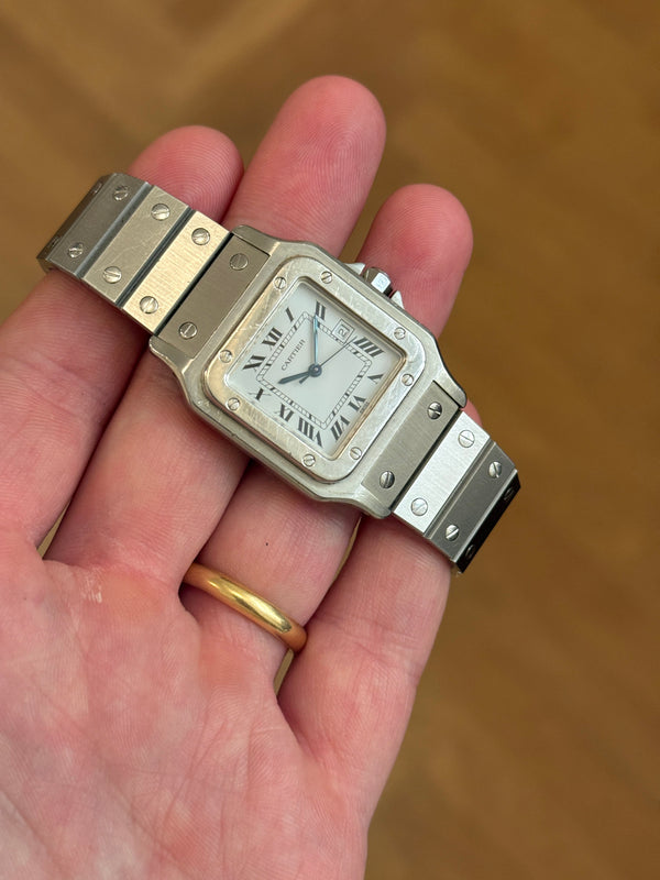 Cartier Watch Cartier Santos Carrée 2960 Steel White Dial - Box & Papers - 1984