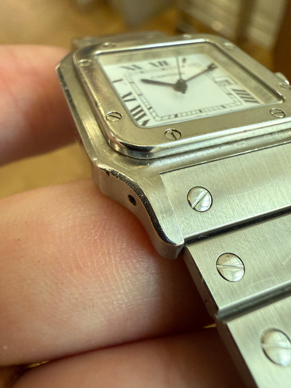 Cartier Watch Cartier Santos Carrée 2960 Steel White Dial - Box & Papers - 1984