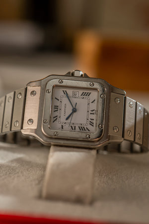 Cartier Watch Cartier Santos Carrée 2960 Steel White Dial - Box & Papers - 1984