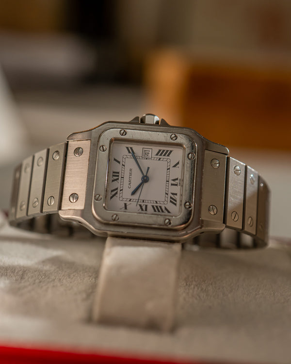 Cartier Watch Cartier Santos Carrée 2960 Steel White Dial - Box & Papers - 1984