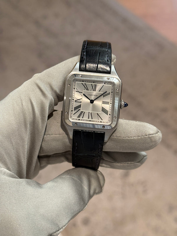 Cartier Watch Cartier Santos-Dumont WSSA0022 - Large Steel - Silvered Opaline Dial - Full Set - 2022