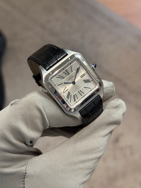 Cartier Watch Cartier Santos-Dumont WSSA0022 - Large Steel - Silvered Opaline Dial - Full Set - 2022