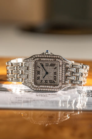 Cartier Watch Panthere de Cartier Medium WSPN0007 - Aftermarket Diamond Set - Papers - 2024