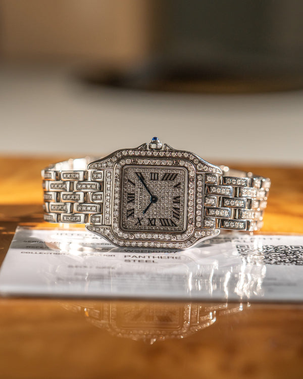 Cartier Watch Panthere de Cartier Medium WSPN0007 - Aftermarket Diamond Set - Papers - 2024
